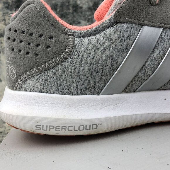 Adidas Women's Size 7.5 Element Refresh Grey SuperCloud Lace-Up Running Sneakers - Picture 8 of 12